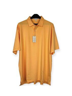 Peter Millar Golf Polo Men's Size XL Orange Summer Comfort Stretch
